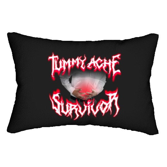 Tummy Ache Survivor Metal Design Lumbar Pillows