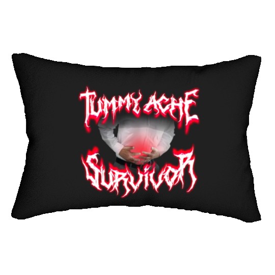 Tummy Ache Survivor Metal Design Lumbar Pillows