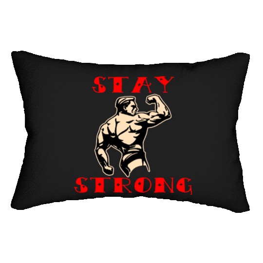 Stay Strong Him Her ©WhiteTigerLLC.Com LIKE US Lumbar Pillows