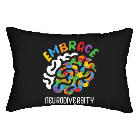 Embrace Neurodiversity Autism Brain Lumbar Pillows