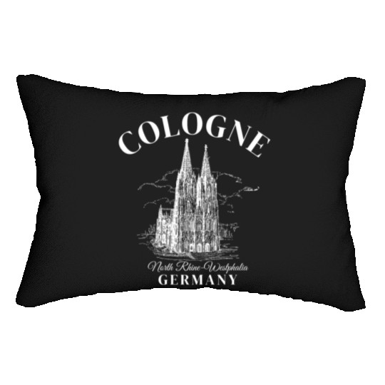 Cologne Germany retro Lumbar Pillows