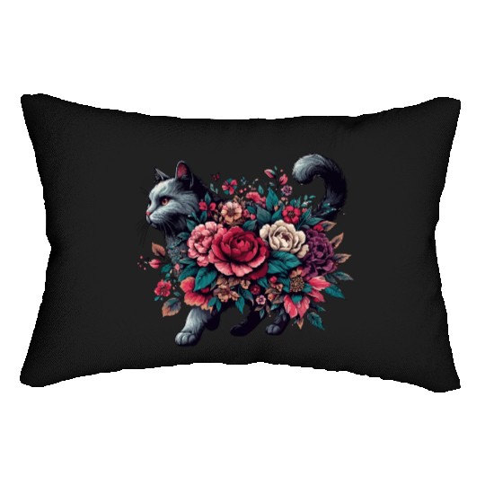 Floral Cat Mom: Embrace the Purrfect Style for Cat Lumbar Pillows