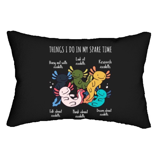 Things I Do in my Spare , Axolotl, Axolotl Fish Lo Lumbar Pillows