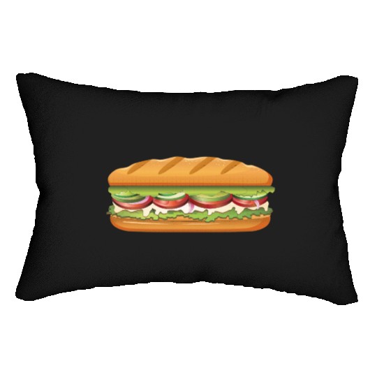 Subway Sandwich Design Lumbar Pillows