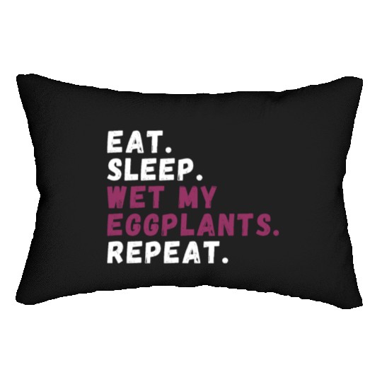 Eggplant Lover Healthy Cuisine Gardening Lumbar Pillows