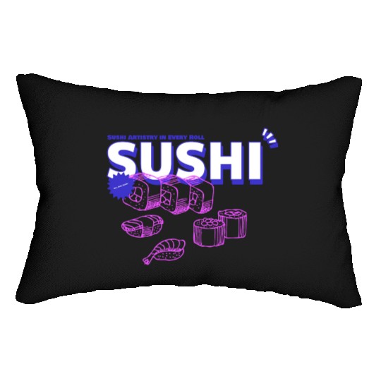 sushi chef, sushi lover Lumbar Pillows