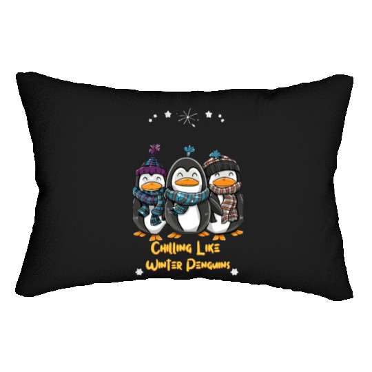 winter 2024 Penguin family Lumbar Pillows