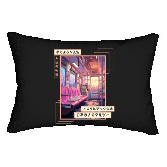 Japanese Aesthetic Subway Streetwear Vaporwave Ret Lumbar Pillows