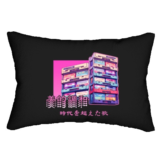 Retro Old Cassette Tapes Japanese Y2K Aesthetic Va Lumbar Pillows
