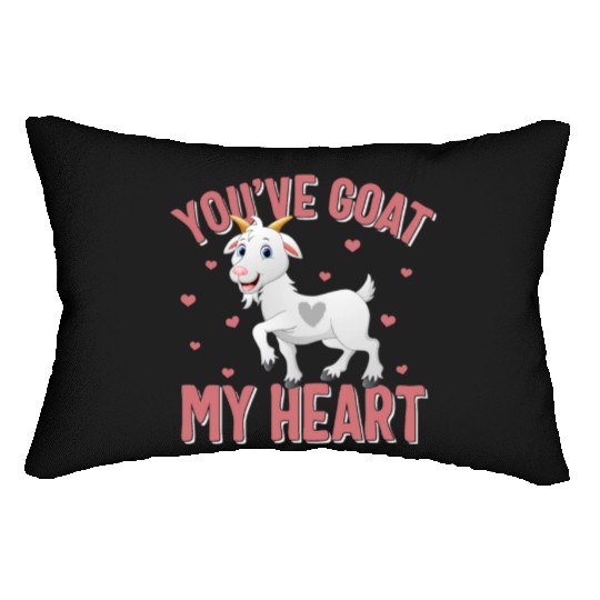Valentines Day Lumbar Pillows, You've Goat My Heart Lumbar Pillows,