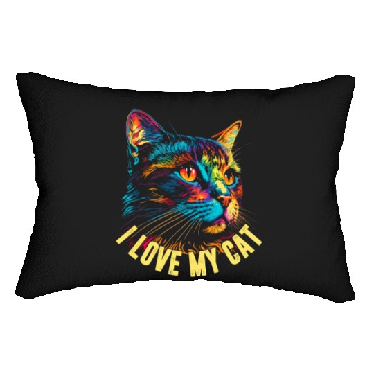 I Love My Cat Lumbar Pillows