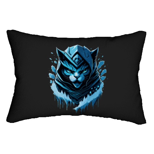 kawaii cat anime japanese retro men women kids Lumbar Pillows