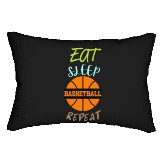 Eat Sleep Repeat Basketball Coach Player Lumbar Pillows