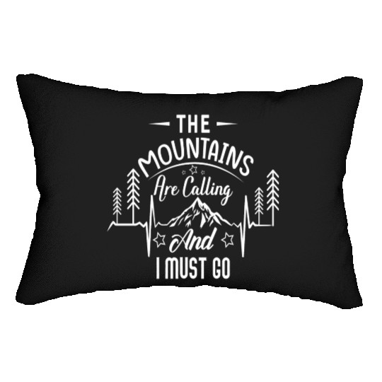 The Mountains are Calling | Hiking | Wanderlust Lumbar Pillows