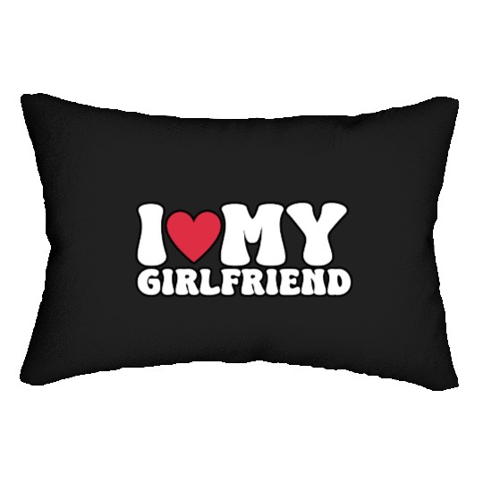 I Love My Girlfriend I Heart My GF Lumbar Pillows