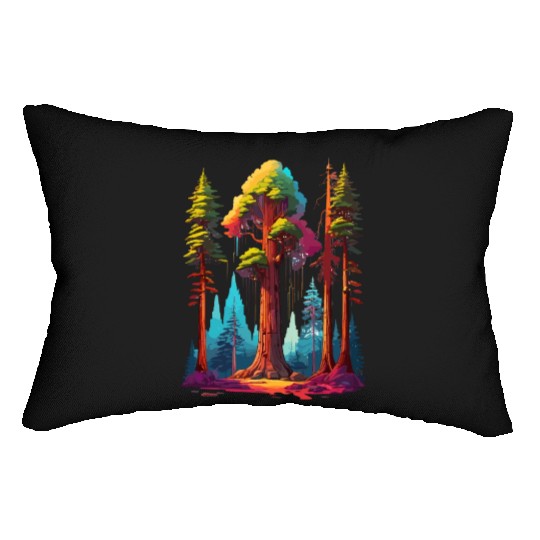 Redwood Forest - For Nature Lovers Lumbar Pillows