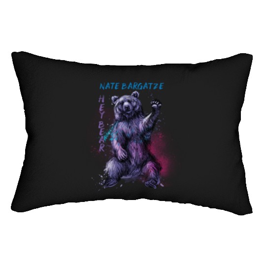 Hey Bear Painting Lumbar Pillows