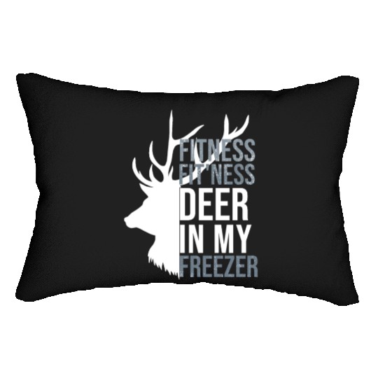 I'm Into Fitness Fit'Ness Deer In My Freezer Deer Lumbar Pillows