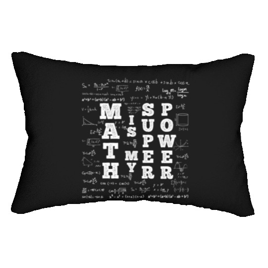 Math Is My Super Power Pi Day Math Equations Lumbar Pillows
