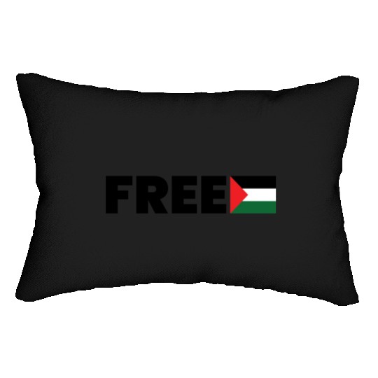 Free Palestine Lumbar Pillows