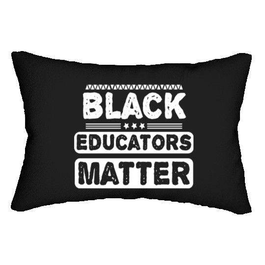 Black Educators Matter African History Teacher Men Lumbar Pillows