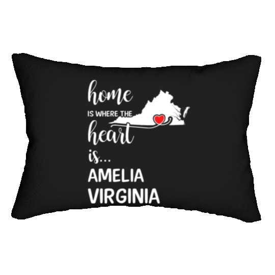 Amelia County Virginia Is Where My Heart Is Gift Lumbar Pillows
