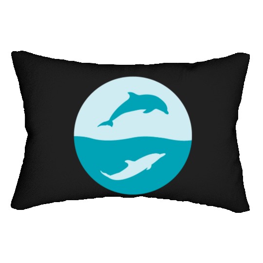 Dolphin Lover Gift Idea Lumbar Pillows