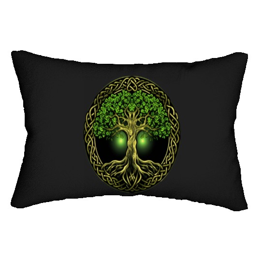 St Patricks Day Celtic Knot Tree Irish Gaelic Lumbar Pillows