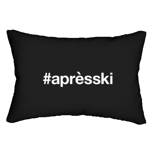APRES SKI Hashtag Lumbar Pillows