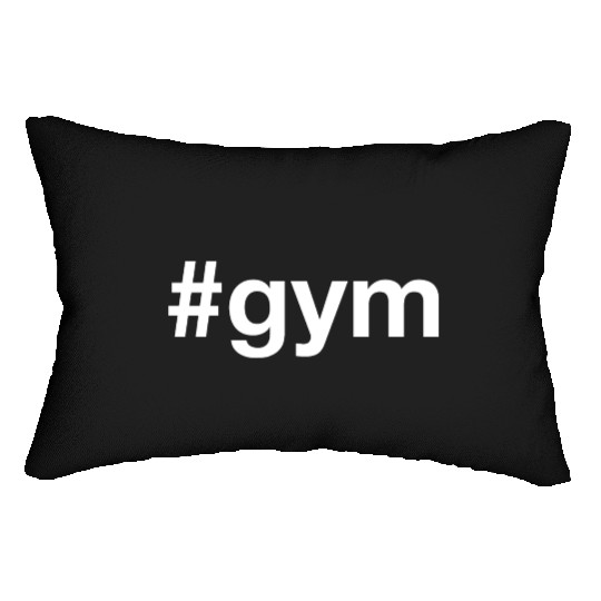 GYM Fitness Bodybuilding Hashtag Lumbar Pillows