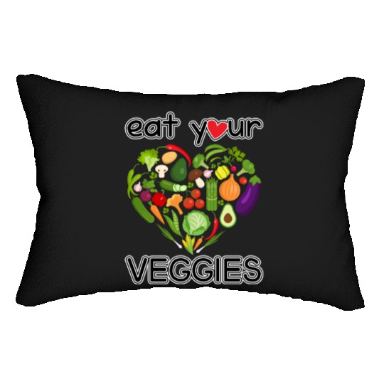 eat your veggies Lumbar Pillows