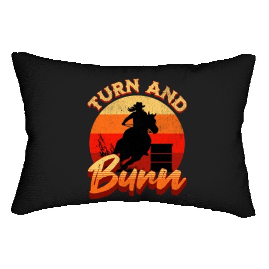 Turn and Burn Barrel Racing Lumbar Pillows