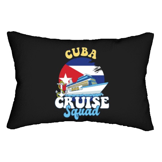 Cuba Cruise Squad Family Vacation Trip Lumbar Pillows
