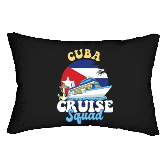 Cuba Cruise Squad Family Vacation Trip Lumbar Pillows
