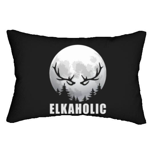 Elk Hunting Elkaholic Hunters Lumbar Pillows