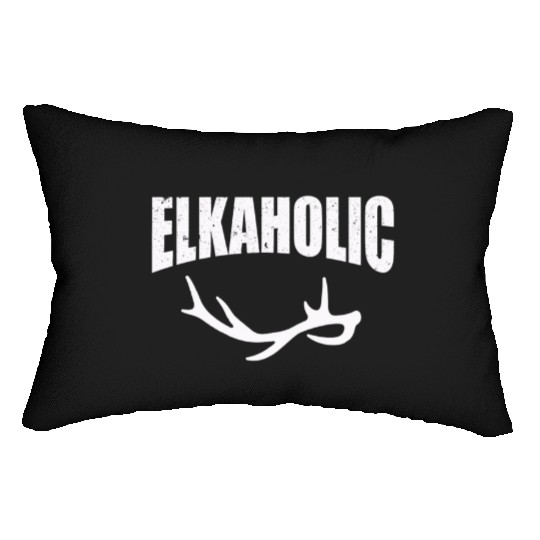Elk Hunting Elkaholic Hunters Lumbar Pillows