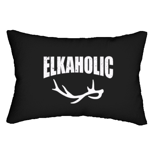 Elk Hunting Elkaholic Hunters Lumbar Pillows
