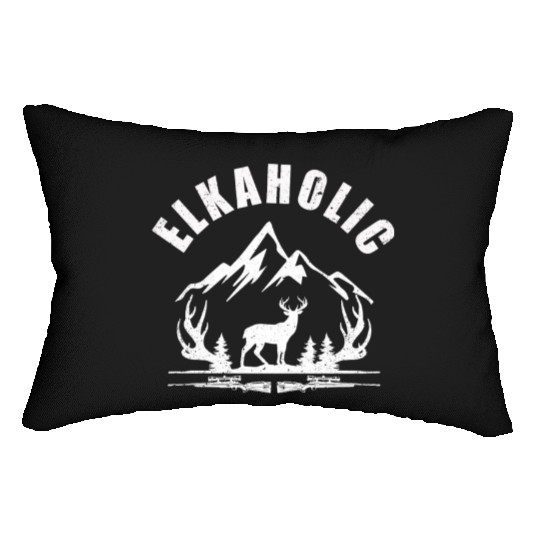 Elk Hunting Elkaholic Hunters Lumbar Pillows