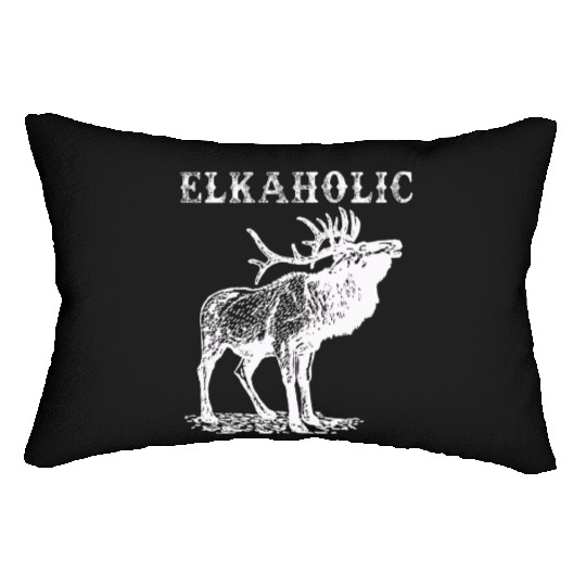 Elk Hunting Elkaholic Hunters Lumbar Pillows