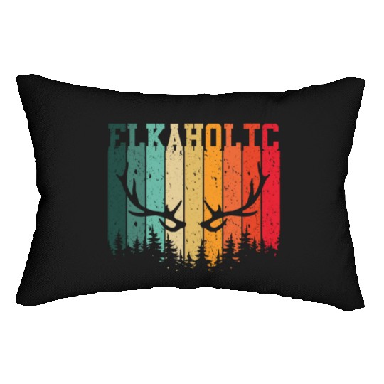 Elk Hunting Elkaholic Hunters Lumbar Pillows