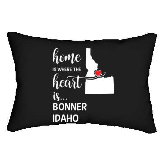 Bonner County Idaho Is Where My Heart Is Cool Gift Lumbar Pillows