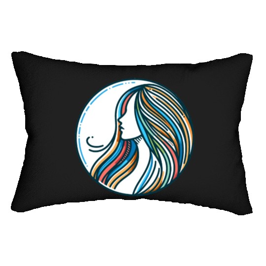 Woman, Spectrum of Serenity Lumbar Pillows
