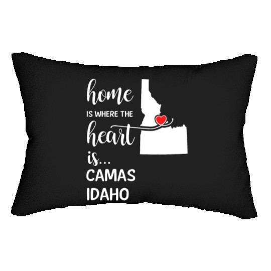 Camas County Idaho Is Where My Heart Is Cool Gift Lumbar Pillows