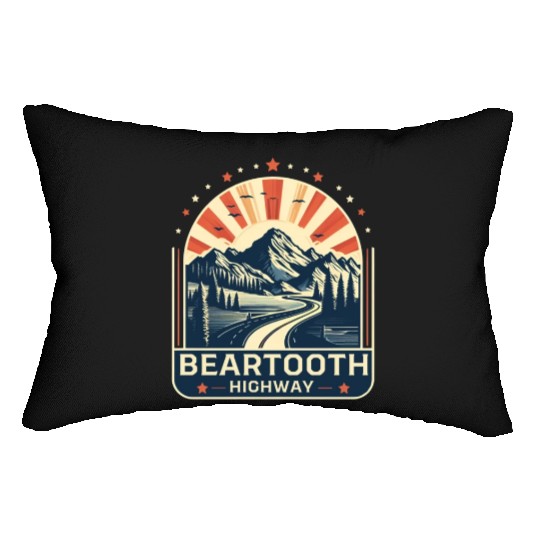 Beartooth Highway US 212 Lumbar Pillows