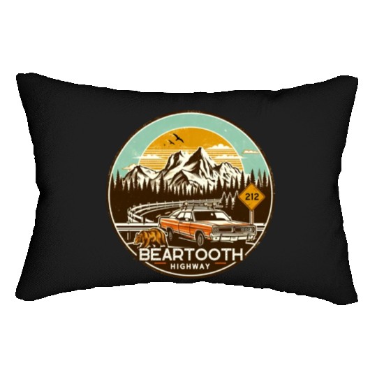 Beartooth Highway US 212 Lumbar Pillows