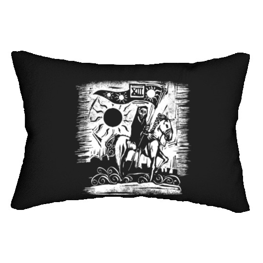 Tarot Death Card Blackcraft Lumbar Pillows
