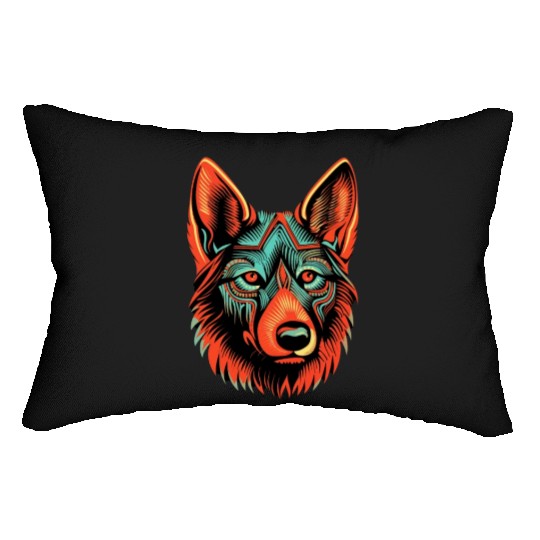 German Shepherd Funny Dog Street Art Comic Pet Lumbar Pillows