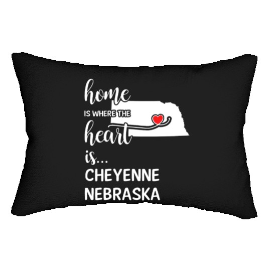 Cheyenne County Nebraska Is Where My Heart Is Gift Lumbar Pillows