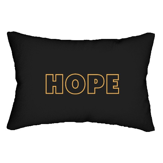 Black White Yellow Typography Never Give Up Lumbar Pillows