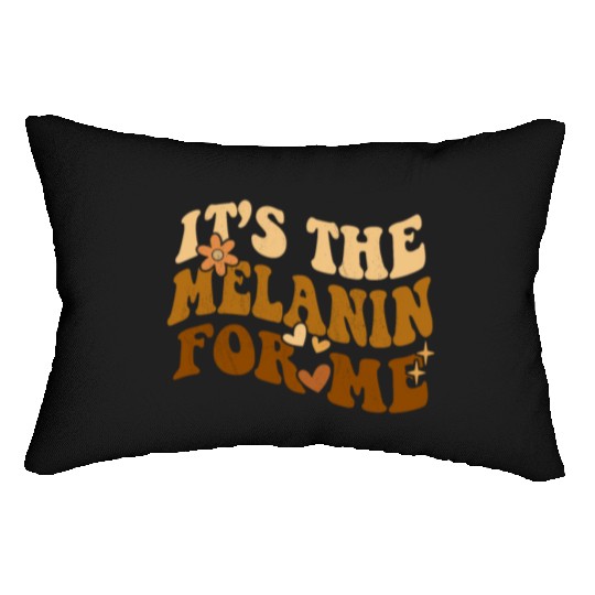 Groovy It's the Melanin for Me Melanated Black Lumbar Pillows